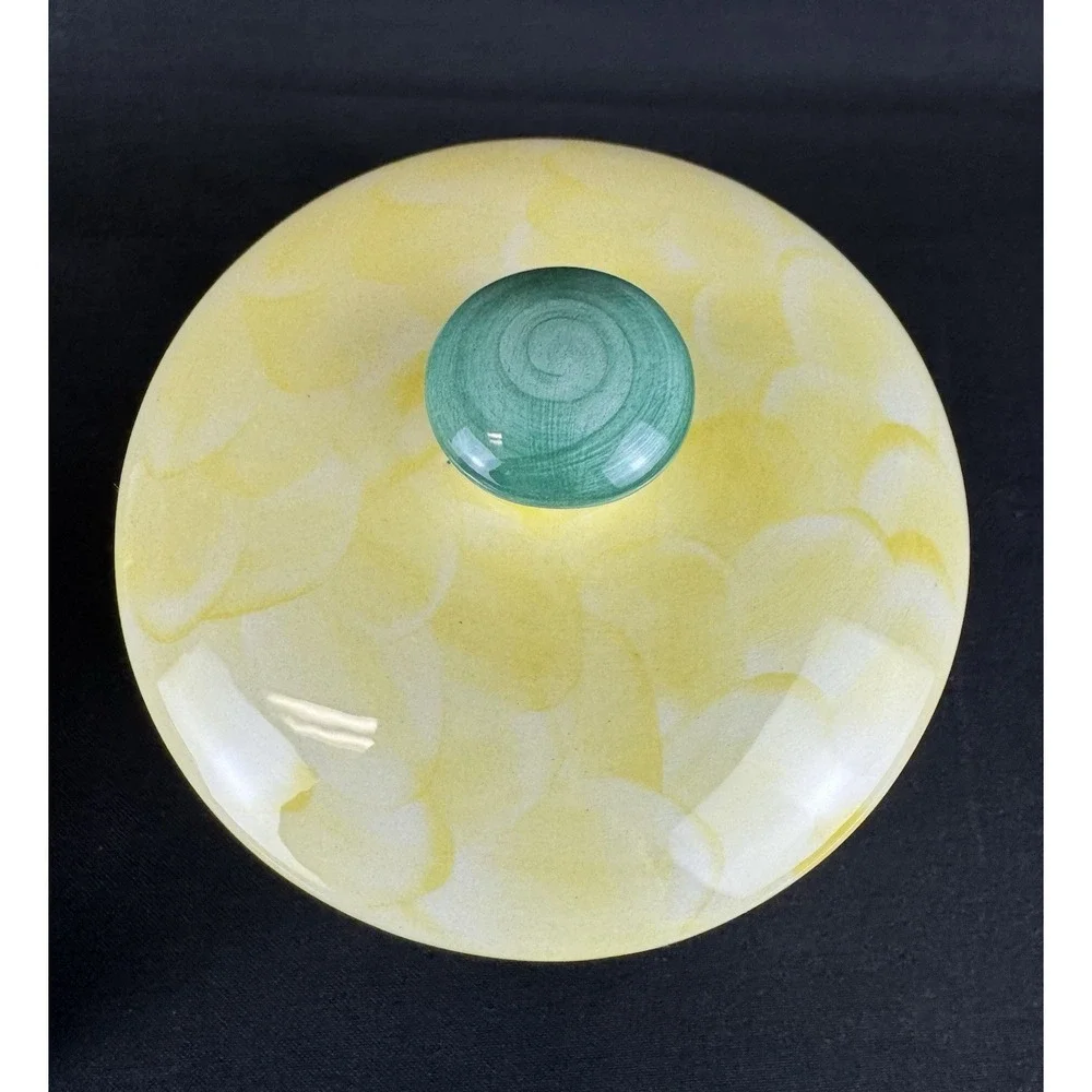 Villeroy & Boch Switch Summerhouse Creamer & Sugar Bowl Set Yellow Plaid/ Green